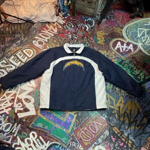 Y2K Reebok NFL Chargers Jacket 2XL | Embroidered Logo Fleece Lined team apparel​
